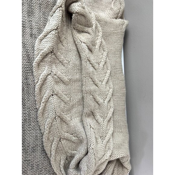 Vintage Vibes Limited Y2K Women S Sweater Cowl Neck Ombré Beige Gray Chunky Knit - Picture 11 of 13